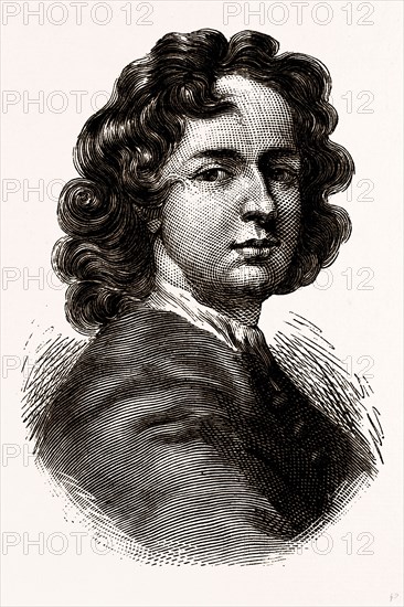 SIR GODFREY KNELLER, UK, engraving 1881 - 1884