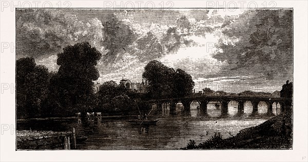 HAMPTON COURT BRIDGE, from an Engraving by J. C. Allen, after P. Debonit