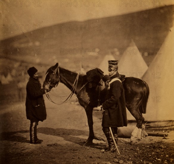 Lieutenant King, 4th Light Dragoons, Crimean War, 1853-1856, Roger Fenton historic war campaign photo