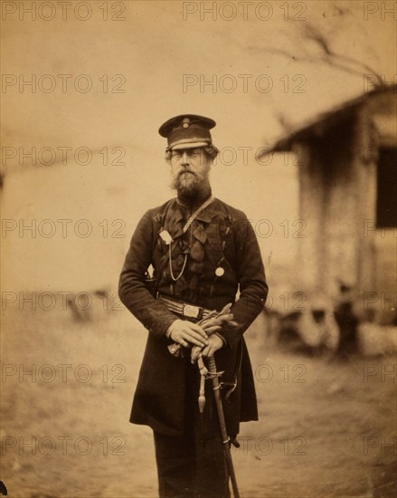 Colonel Reynardson (he had the command of the Grenadier Guards at the battle of Inkermann), Crimean War, 1853-1856, Roger Fenton historic war campaign photo