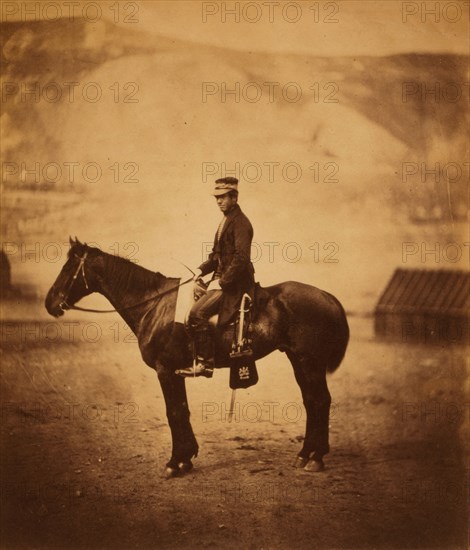 Lieutenant Strangeways [i.e., Strangways], Royal Horse Artillery, Crimean War, 1853-1856, Roger Fenton historic war campaign photo