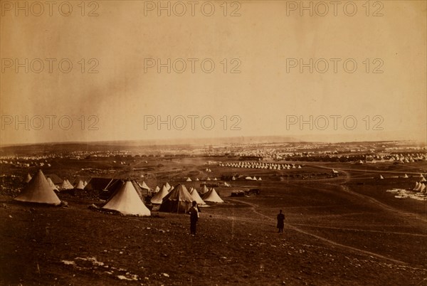 Cathcart's Hill, looking towards the Light Division & Inkermann, Crimean War, 1853-1856, Roger Fenton historic war campaign photo