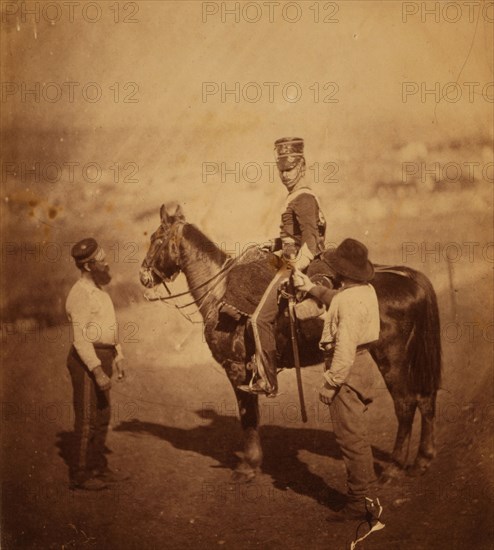 The pocket-pistol - equipped for Balaclava, Crimean War, 1853-1856, Roger Fenton historic war campaign photo