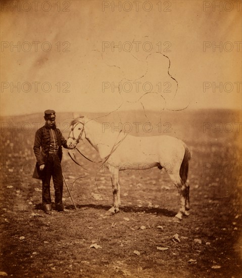 Captain Staunton [i.e., Stanton], Royal Engineers, Crimean War, 1853-1856, Roger Fenton historic war campaign photo