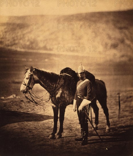 Captain Halford, 5th Dragoon Guards, Crimean War, 1853-1856, Roger Fenton historic war campaign photo