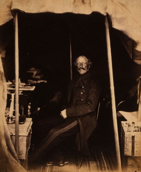 Lieutenant General Pennefather, C.B., Crimean War, 1853-1856, Roger Fenton historic war campaign photo