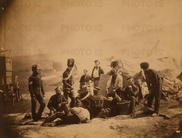 Cooking house, 8th Hussars, Crimean War, 1853-1856, Roger Fenton historic war campaign photo