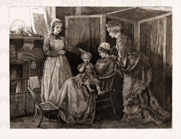 THE QUEEN'S VISIT TO THE EAST END: "RECOVERING:" AT THE LONDON HOSPITAL, UK, 1876
