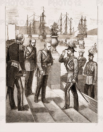 THE PRINCE OF WALES AT MALTA, 1876: RECEPTION OF THE PRINCE BY GENERAL SIR C.T. VAN STRAUBENZEE, GOVERNOR OF THE ISLAND
