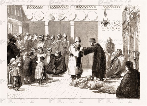 THE EASTERN QUESTION: HOWLING DERVISHES AT SCUTARI, ISTANBUL, TURKEY, 1876