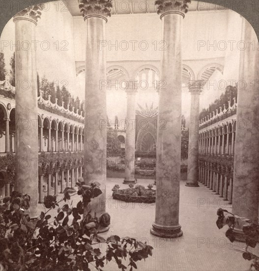 Pension building, Washington D.C., USA,  US, 1905, Vintage photography