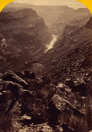 The canyon seen from the foot of Toroweep Valley, Grand Canyon, US, USA, Vintage photography