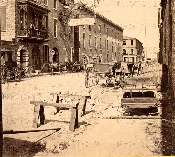 The Vulcan Iron Works, Cumberland St., Charleston, S.C., USA, US, Vintage photography