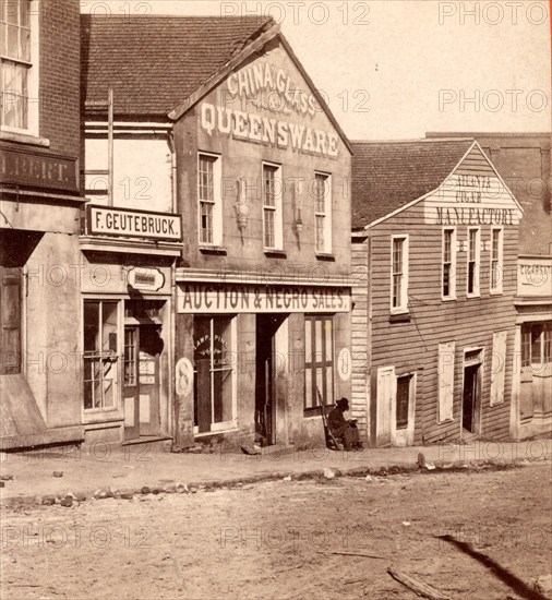 The slave market, Atlanta, Ga., USA, US, Vintage photography