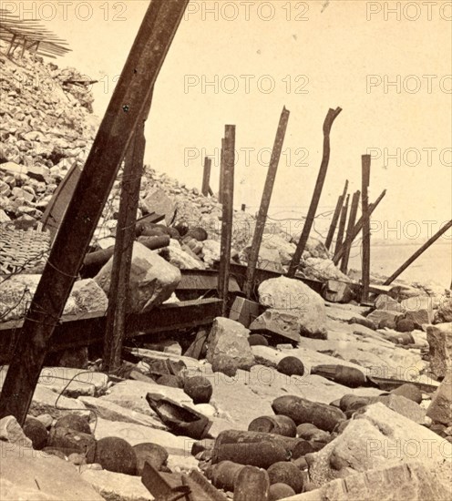 Sea face of Fort Sumpter (i.e. Sumter) Fort Sumter is a Third System masonry sea fort located in Charleston Harbor, South Carolina. The fort is best known as the site upon which the shots that started the American Civil War were fired, at the Battle of Fort Sumter on April 12, 1861. , Vintage photography