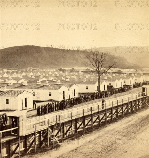 Home views. No. 15, Rebel prison, 1865, US, USA, America, Vintage photography