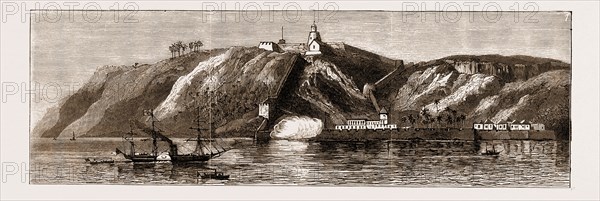 1. The Indian Government steamer May Frere, with the Prince of Wales on board, passing Aguada Fort, Goa. 2. The Island of Jinjeeraâ€îHarbour of Rajpuri, fifty miles from Bombay. THE ROYAL VISIT TO INDIAâ€îFROM SKETCHES BY A NAVAL OFFICER, 1876