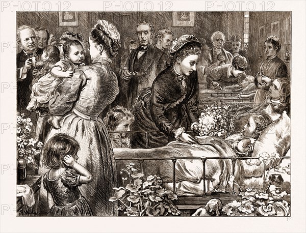 HOSPITAL SUNDAY: RE-OPENING OF THE VICTORIA HOSPITAL FOR SICK CHILDREN, CHELSEA, BY H.R.H. THE PRINCESS LOUISE, UK, 1876