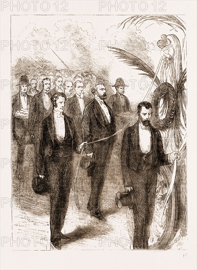 M. GAMBETTA AT THE FUNERAL OF M. THIERS, SEPTEMBER 8, 1877