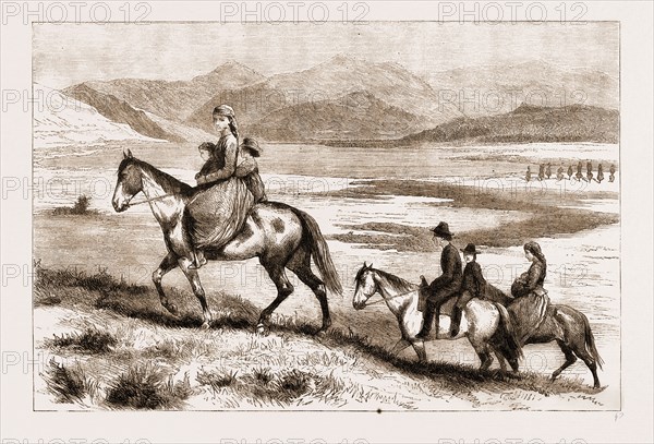 INDIANS AT LAKE OKANAGAN, CANADA, 1883