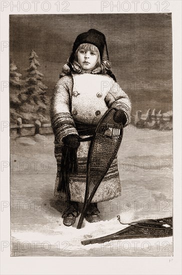 "LITTLE SNOWSHOES", A CANADIAN SKETCH, 1883