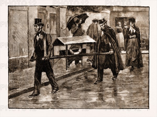 A CHILD'S FUNERAL IN PARIS, FRANCE, 1883