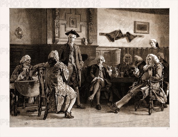 "THE COCK TAVERN IN 1750", DRAWN BY CHARLES GREEN