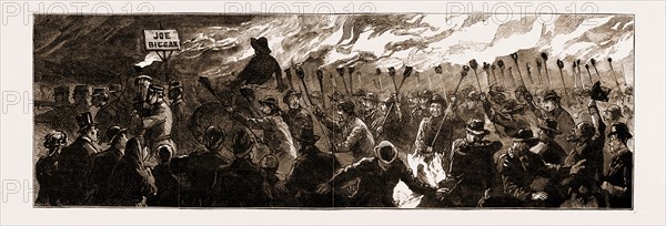SIR STAFFORD NORTHCOTE IN ULSTER: THE ORANGE TORCHLIGHT PROCESSION IN THE STREETS OF BELFAST, OCTOBER 5, 1883