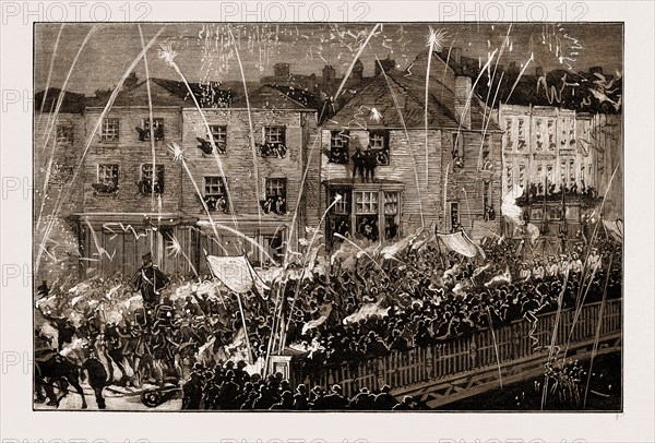 THE GUY FAWKES CELEBRATION AT BRIDGEWATER, UK, 1883