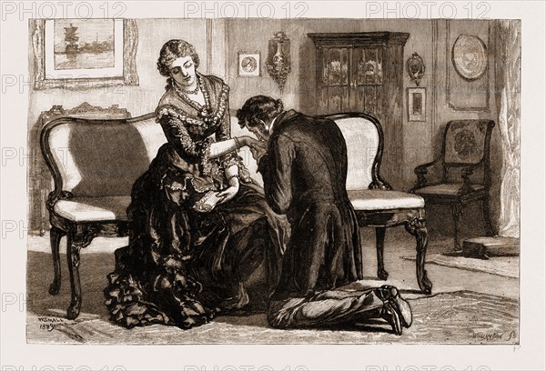 THIRLBY HALL, DRAWN BY WILLIAM SMALL, 1883; I caught one of her hands and covered it with kisses.
