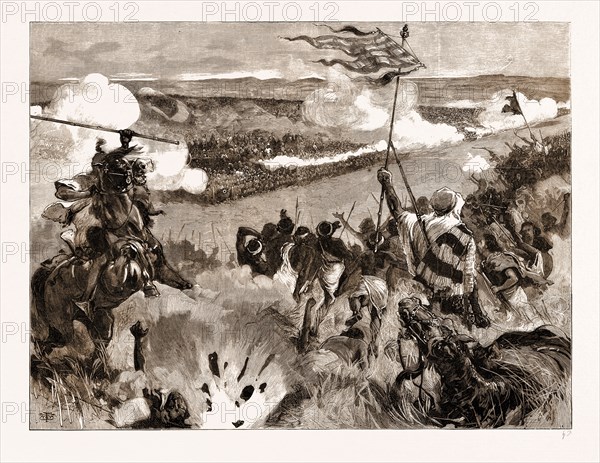 THE SUDAN EXPEDITION: THE BATTLE OF ASSALIA BETWEEN THE EGYPTIAN TROOPS AND THE FORCES OF THE MAHDI, APRIL 29, 1883