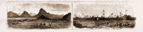 THE REBELLION IN THE SUDAN, 1883: SIR HANDOOK (THE WELL OF HANDOOK), THE FIRST STATION AFTER LEAVING SUAKIM (THE FIGURE I SHOWS THE SPOT WHERE 200 EGYPTIAN SOLDIERS WERE KILLED BY THE REBELS); THE FORTIFIED TOWN OF KASSALA, THE CAPITAL OF UPPER NUBIA, THE ROAD TO WHICH HAS BEEN INTERRUPTED FOR THE LAST THREE MONTHS