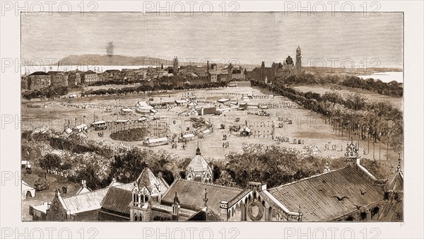 THE DUKE AND DUCHESS OF CONNAUGHT AT BOMBAY, INDIA, 1883: THE FAIR ON THE ESPLANADE