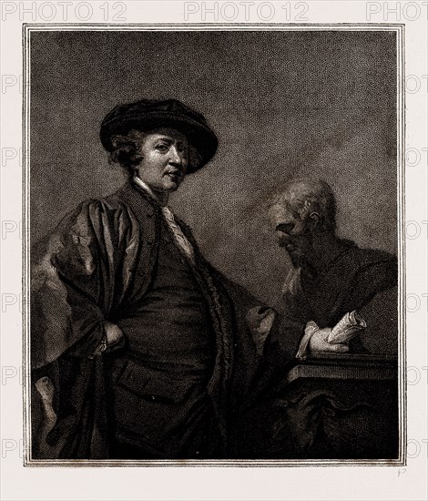 PORTRAIT OF SIR JOSHUA REYNOLDS, PAINTED BY HIMSELF, FOR THE COUNCIL ROOM OF THE ROYAL ACADEMY, LONDON, UK, 1886