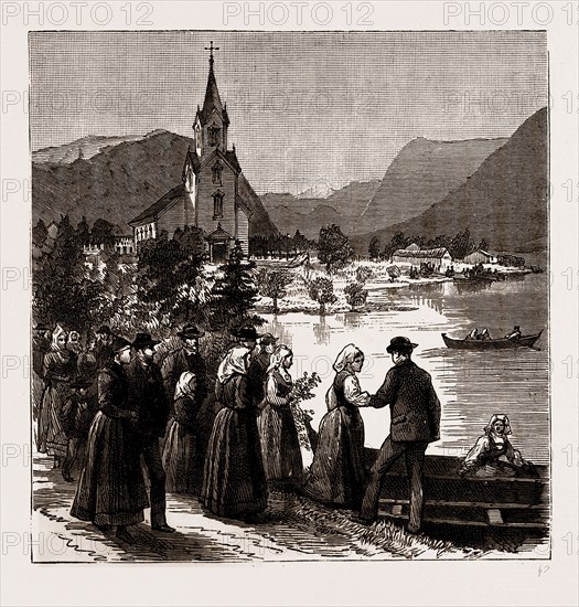 GOING HOME FROM CHURCH, NORWAY, 1886