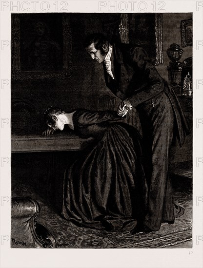 THE MAYOR OF CASTERBRIDGE, DRAWN BY ROBERT BARNES, WRITTEN BY THOMAS HARDY, 1886; "Don't cry, don't cry," said Henchard, with vehement pathos, "I can't bear it, I won't bear it."