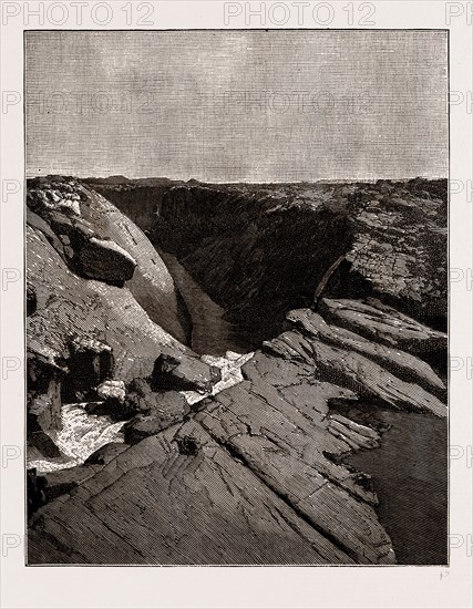 LULU FALLS AND CHASM, SOUTH AFRICA, 1886