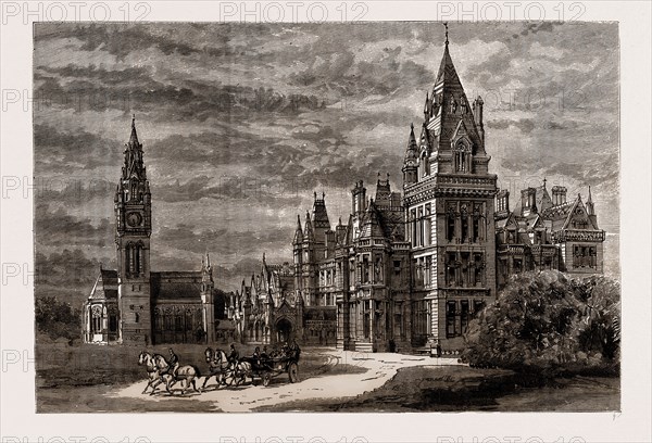 EATON HALL: THE PRINCIPAL ENTRANCE AND FRONT, UK, 1886