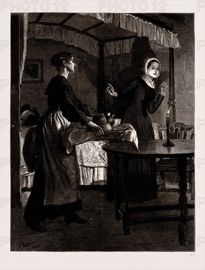 THE MAYOR OF CASTERBRIDGE, DRAWN BY ROBERT BARNES, WRITTEN BY THOMAS HARDY, 1886; "Her mother whispered as she drew near, 'Tis he.'"