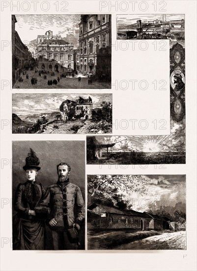 AUSTRIA-HUNGARY IN WORD AND PICTURE, 1886: THE OLD UNIVERSITY PLATZ, VIENNA; THE HABSBURG, ARGOVIE, SWITZERLAND, THE CRADLE OF THE HAPSBURG DYNASTY; ISTVAN; THE CROWN PRINCE RUDOLF AND THE CROWN PRINCESS STEPHANIE; THE HOUSE WHERE HAYDN WAS BORN