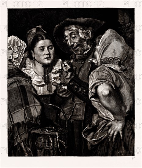 "THE OLD MAN'S TREASURE", ENGRAVED FROM THE PAINTING BY CARL GUSSOW IN THE WALKER ART GALLERY, LIVERPOOL, UK, 1886