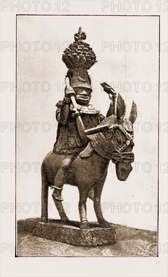 This casting of a former King of Benin was made by natives of Benin City, and was presented by the King of Benin to Mr. Swanson, the agent of Mr. James Pinnock, of Liverpool, when on a visit to the King