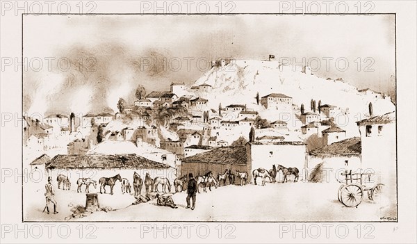DOMOKO TOWN AND FORTRESS AFTER ITS CAPTURE BY THE TURKS, 1897