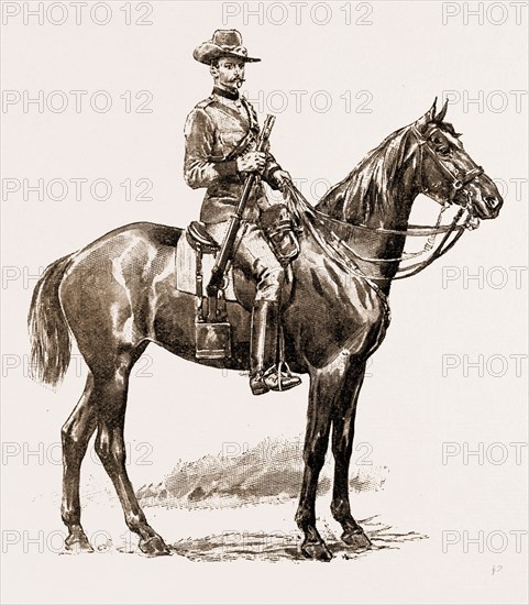 COLONIAL TROOPS WHO TOOK PLACE IN THE JUBILEE PROCESSION, UK, 1897: VICTORIA MOUNTED RIFLES