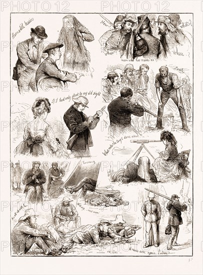 THE CAMP AT WIMBLEDON UK, 1873