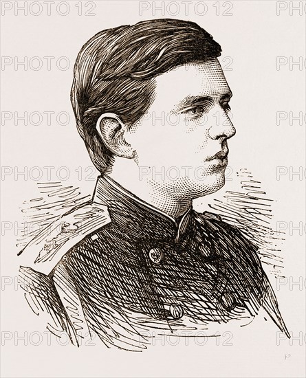 GRAND DUKE ALEXIS-ALEXANDROVITCH (Third surviving son of the Czar), ENGRAVING 1873