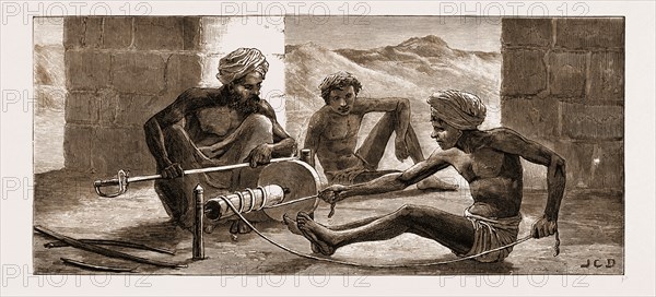 OUR TROOPS IN KANDAHAR, AFGHANISTAN, 1881: GRINDING THE SAHIB'S SWORD