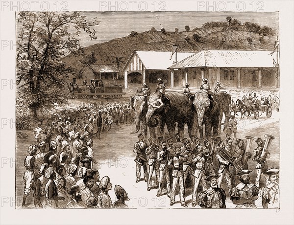 RAILWAY EXTENSION IN CEYLON, SRI LANKA, 1881: OPENING OF THE NEW LINE AT MATALLE