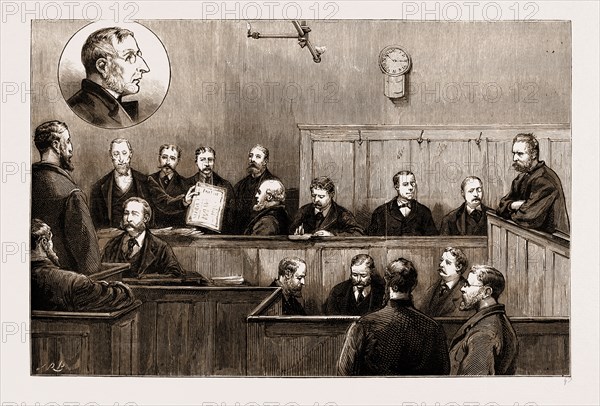 THE PROSECUTION OF THE 'FREIHEIT': EXAMINATION OF HERR JOHANN MOST AT THE OLD BOW STREET POLICE COURT, LONDON, UK, 1881