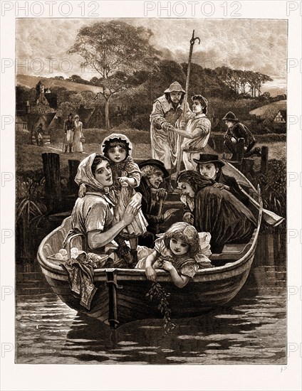 "WEAL AND WOE", FROM THE PAINTING BY CHARLES GREGORY, EXHIBITED AT THE ROYAL ACADEMY, UK, 1881